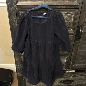 Girls navy blue size small corduroy dress